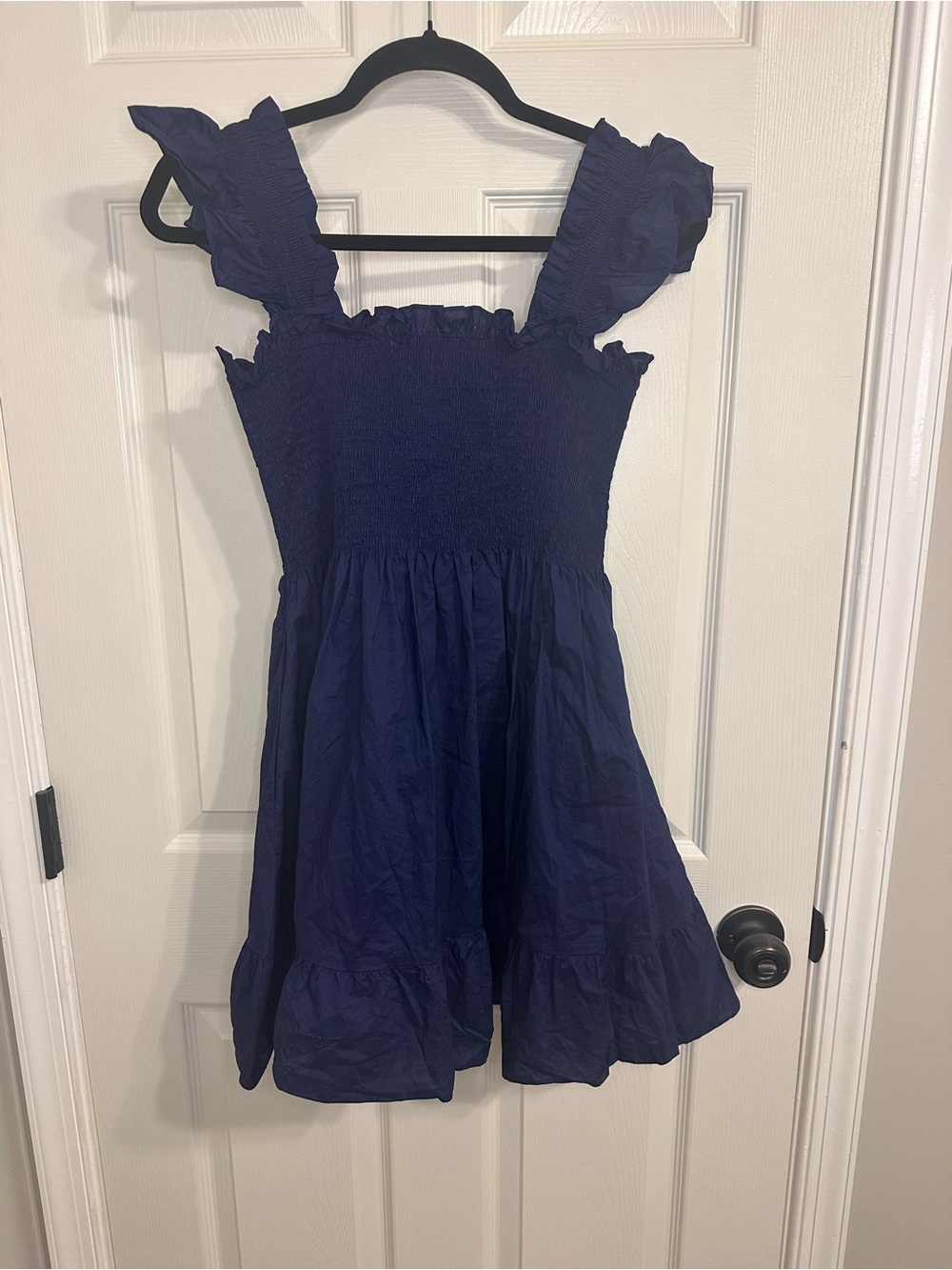 Hill House Navy Ruffle-Strap Casual Dress